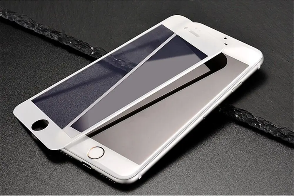 Защитное стекло для iPhone 7 Plus 8 Белый Черный iPhone7Plus iPhone8Plus + Бесплатная доставка в