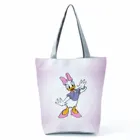 Дисней Дональд Дак с рисунком утки, женские сумки через плечо, Сумка с рисунками зверей из мультфильмов высокого Ёмкость хозяйственная сумка пляжная сумка-тоут шикарный подарок для девочки