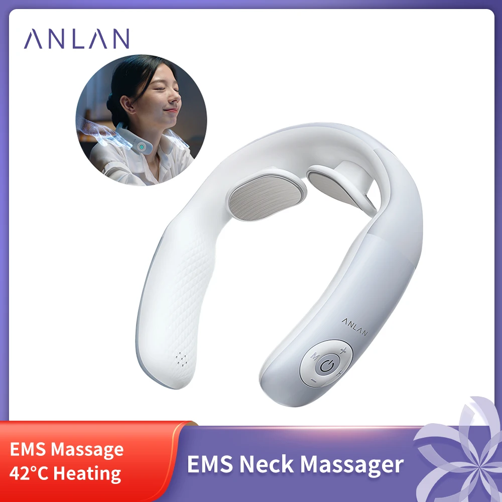 ANLAN Smart Neck Massager Shoulder Massage Electric Pulse Cervical Vertebra Portable Heating Pain Stress Relief Tool Health Care