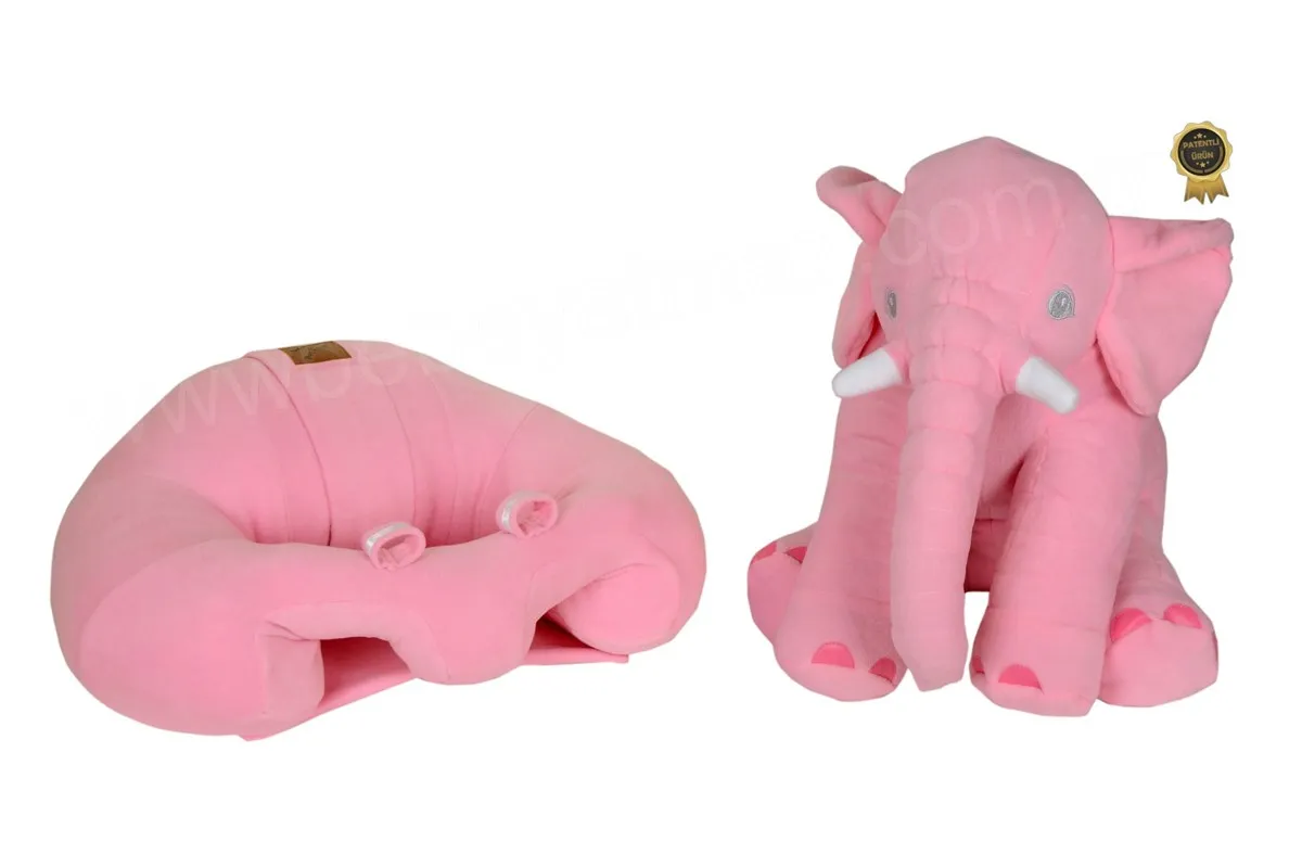 Jaju Baby, Luxury Pink Baby Support Seating Cushion and Pink Sleep Elephant