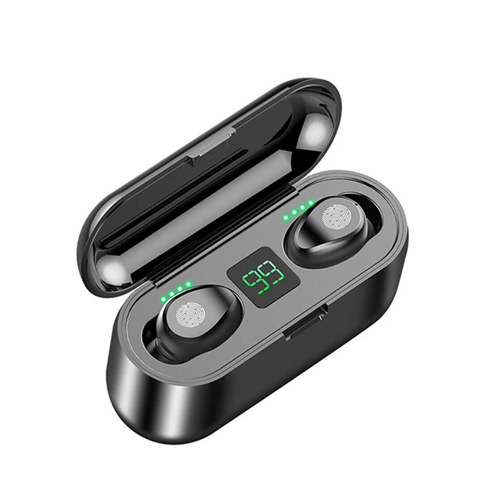 

New F9 Wireless Bluetooth 5.0 Earphone TWS HIFI Mini In-ear Sports Running Headset Support iOS/Android Phones HD Call