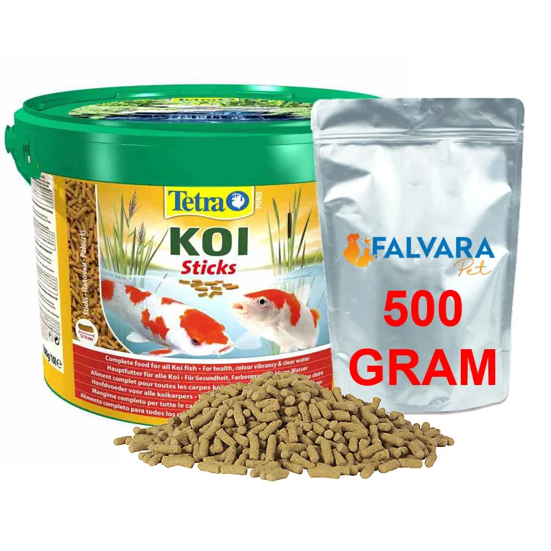 

500 Grams Tetra Koi Sticks Split Fish Feed From Bucket, Koi Fish Feed, Goldfish Feed, Stick Fish Feed