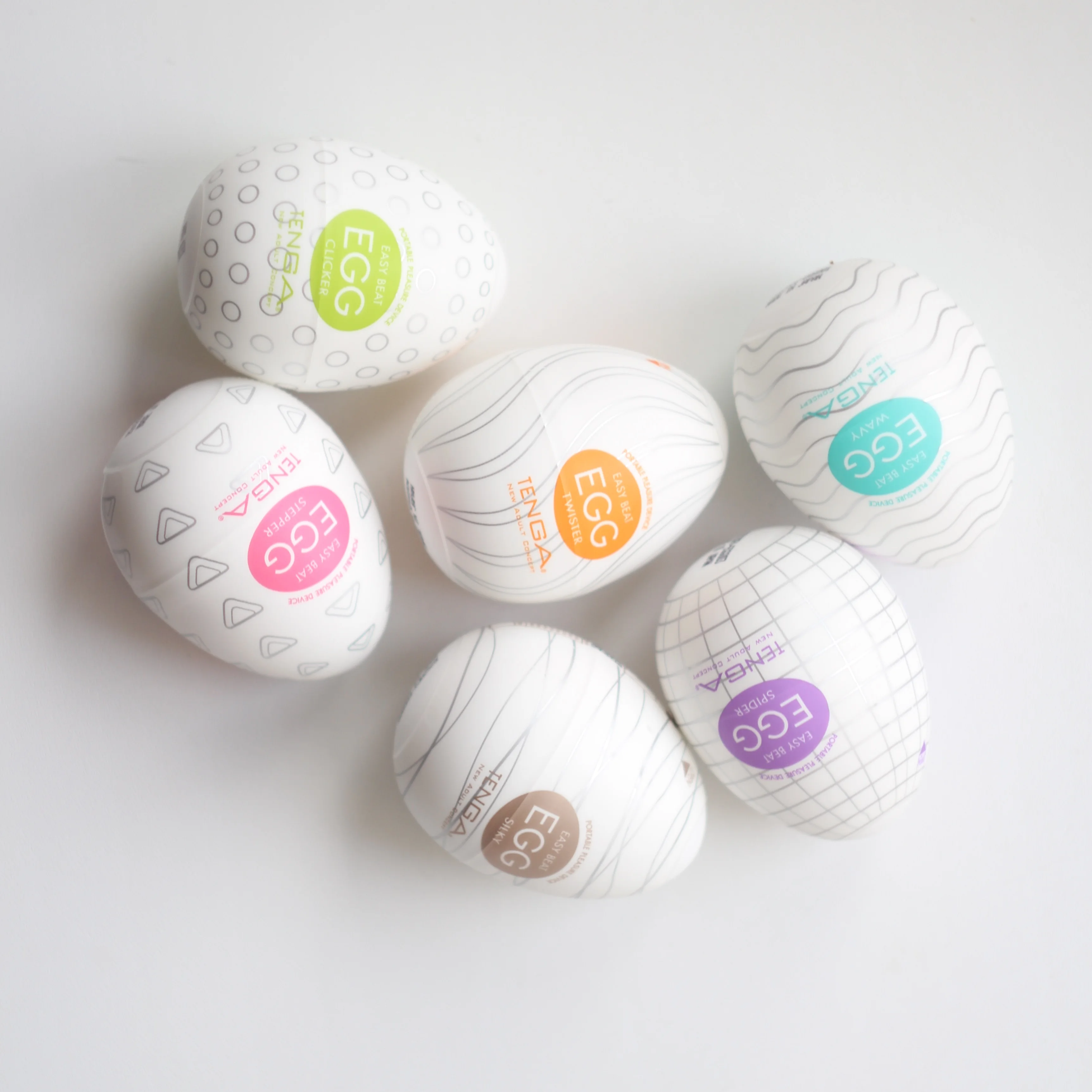 Set of 6 masturbators tenga egg strong sensations with relief original Japan | Half sex doll