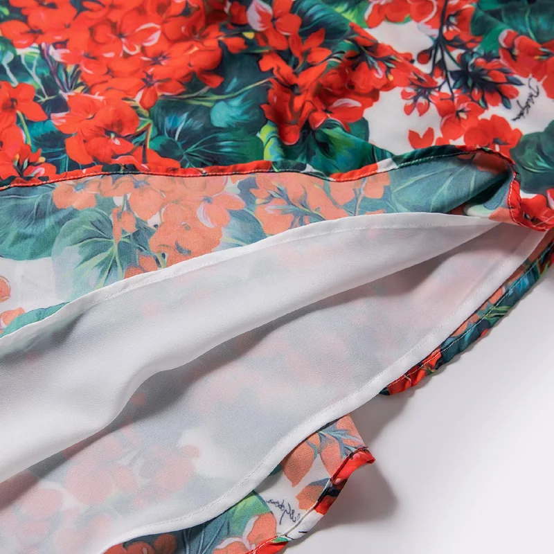 2020 Весенняя летняя модная дизайнерская элегантная женская юбка с цветочным