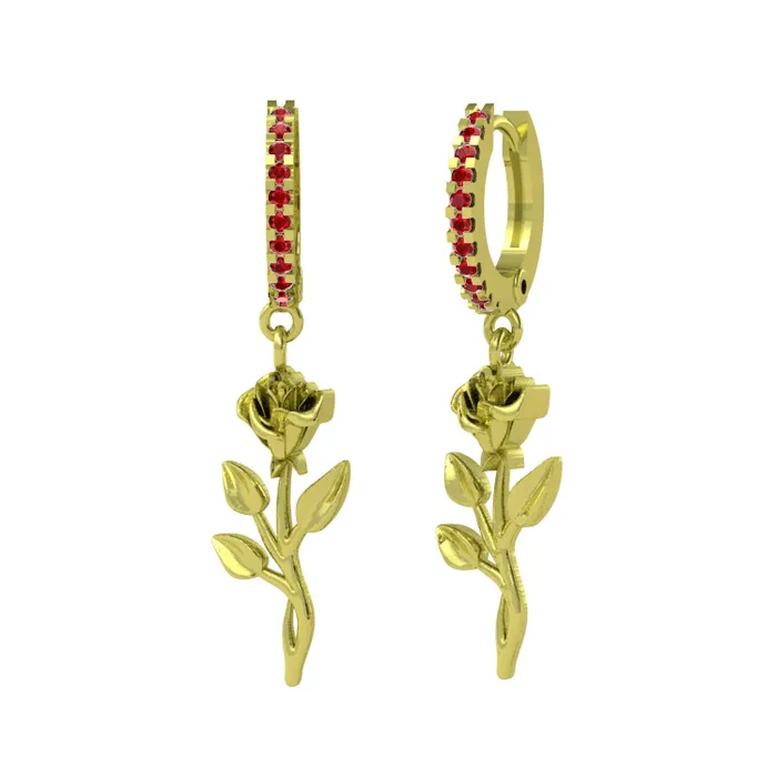 

Rosa Roses earring silver with gold plated and rose gold plated options