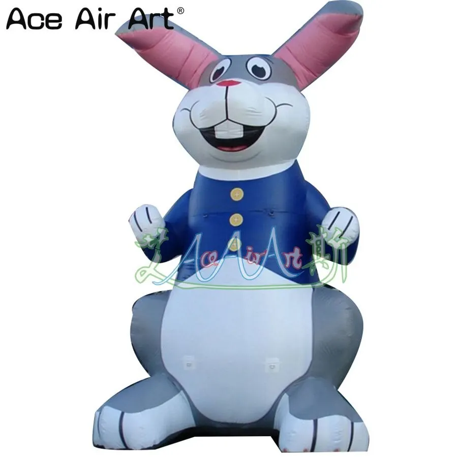 Пасхальное животное ярд освещение надувной кролик мультяшная модель желтый для