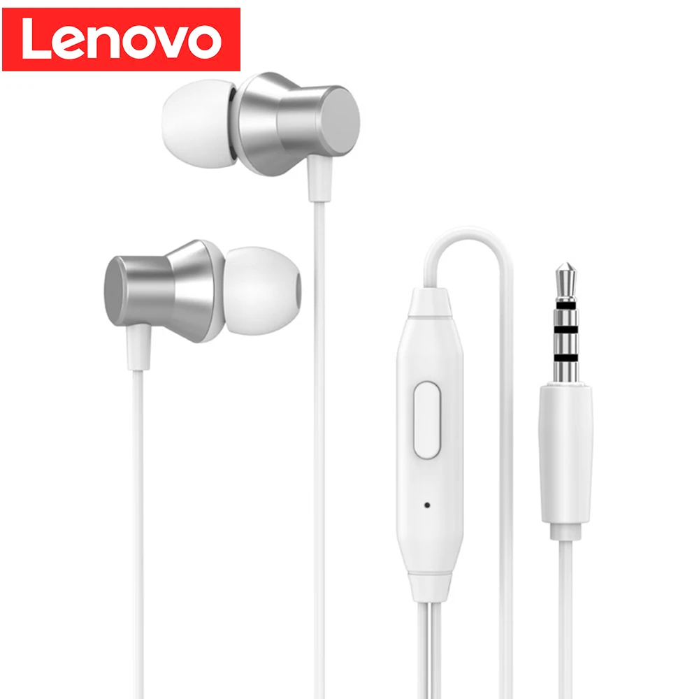 Lenovo HF130 тяжелый сабвуфер стерео наушник In ear проводные наушники с микрофоном 3 5 мм