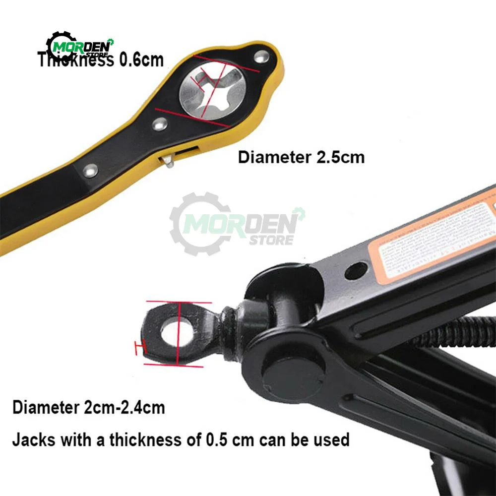 

Car Labor-saving Wrench Jack Lifting Joystick Tools 360 Degree Rotation Scissor Lift Tire Wrench Hand Repair Tool