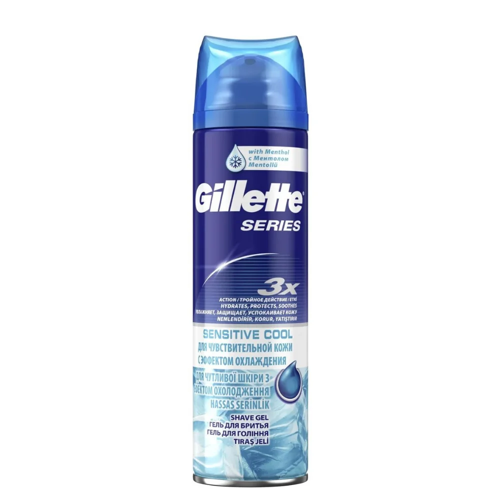 Gillette Series Sensitive Cool Гель Для Бритья 200 мл