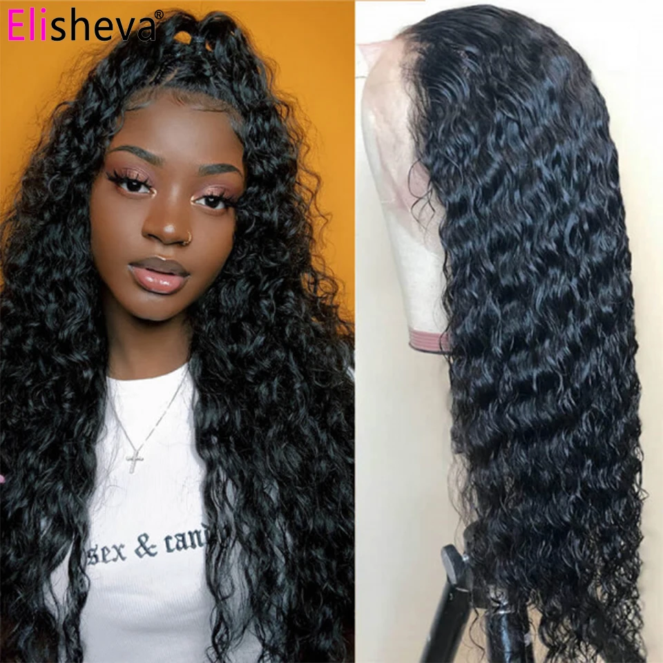 

30 inches Preplucked Long Lace Wig Water Wave Wig Transparent Lace Closure Human Hair Wigs Brazilian Water Wave 4x4 Closure Wig