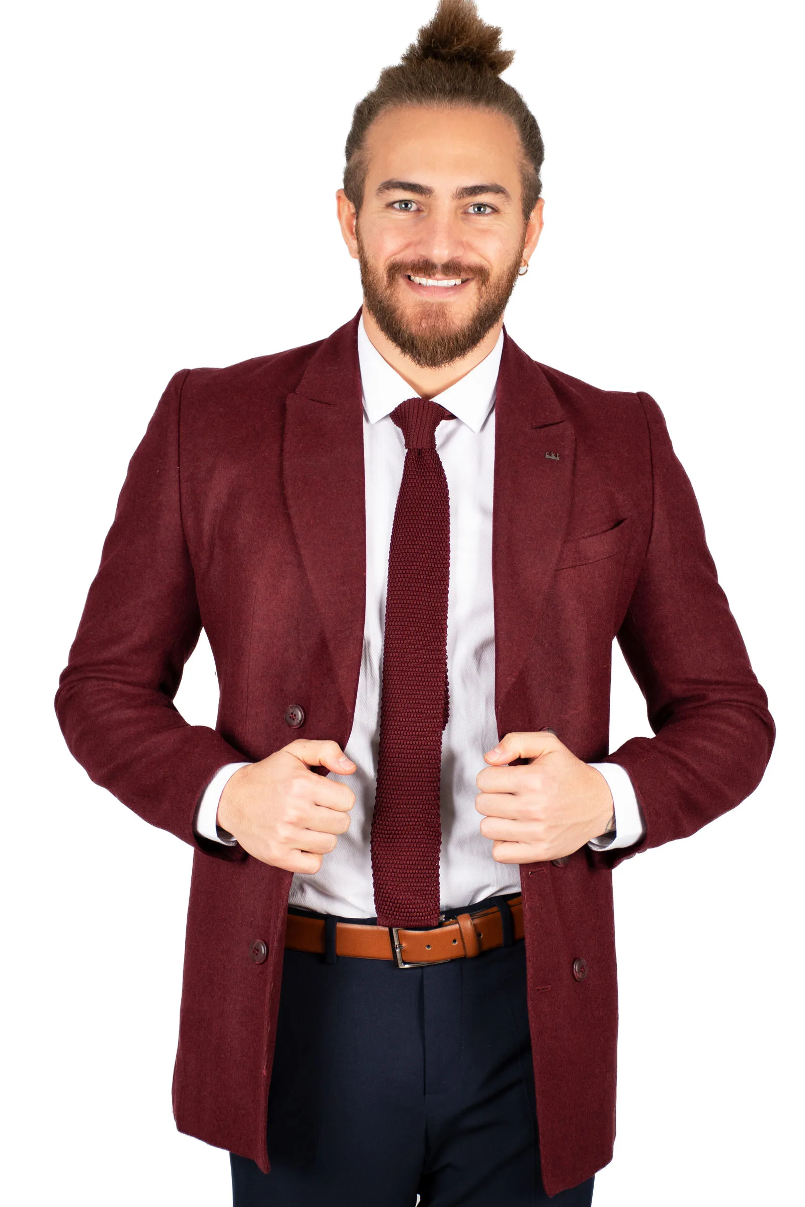 DeepSEA Male Luxury Double Breasted Coat Slim Fit High Quality Warm Overcoat Coat Autumn Winter Casual, Work, Formal 2001889