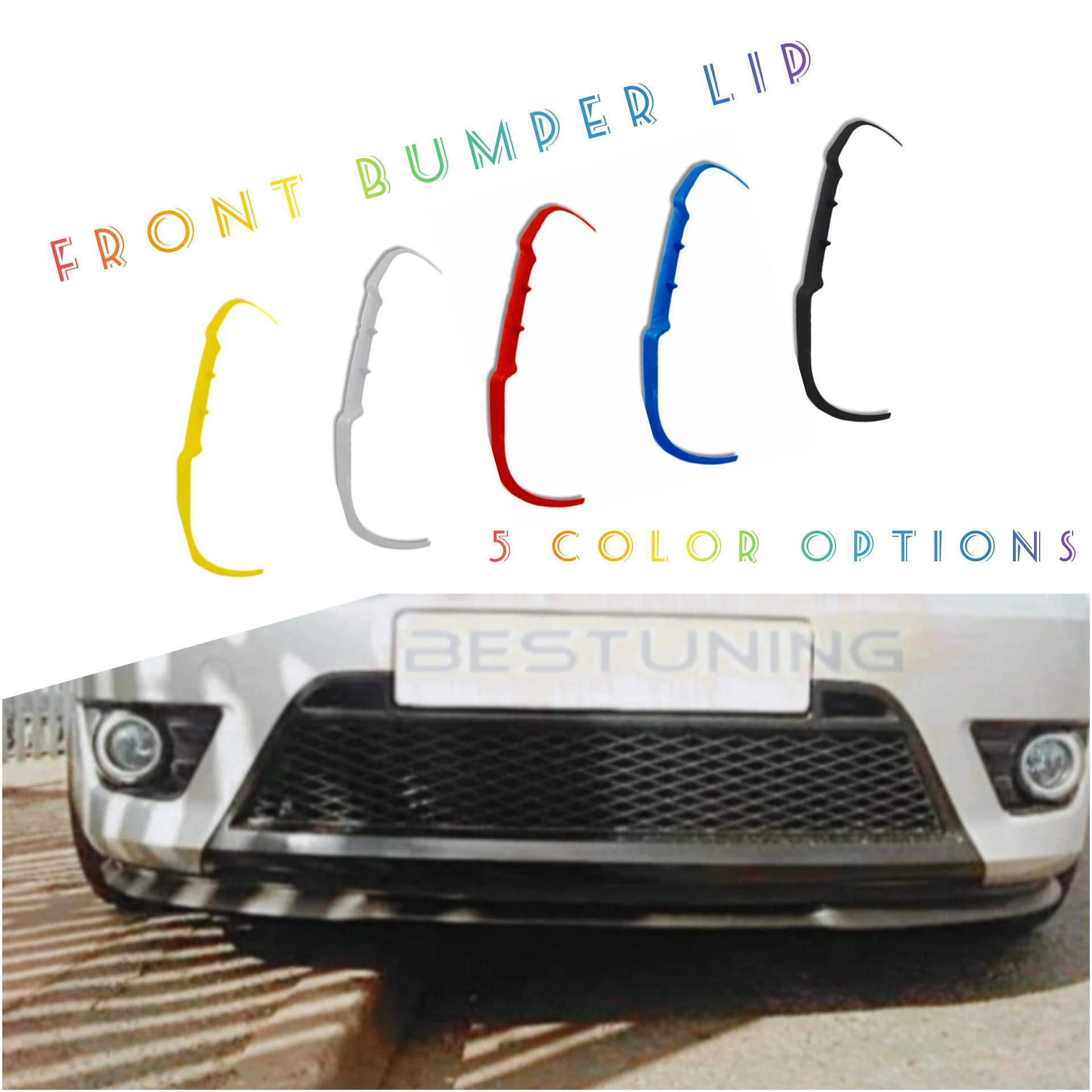 

For Ford Fiesta MK6 CUPRA R FRONT SPOILER FRONT BUMPER LIP Euro Spoiler lip universal 3pcs body kit Sport look accessory tuning