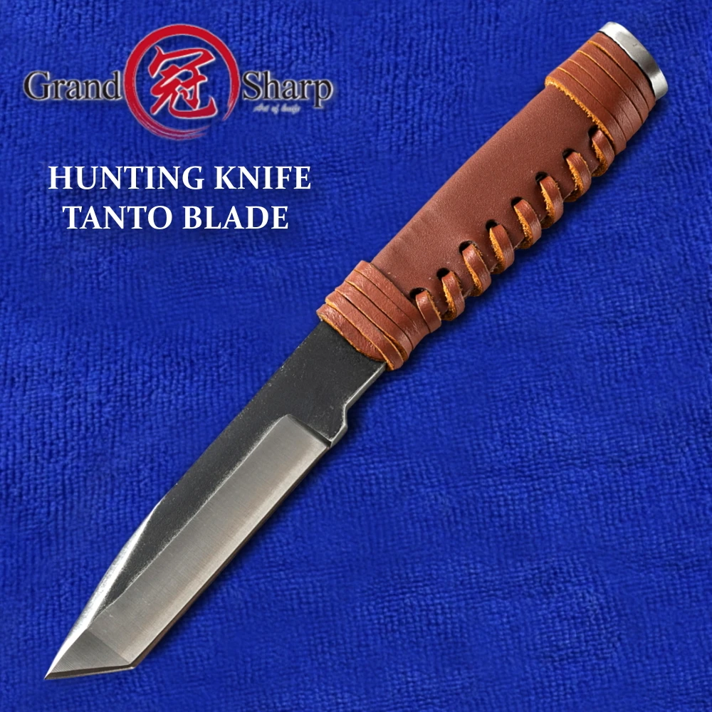 

Охотничий нож ручной работы, тактический карманный Клинок с фиксированным лезвием и кожаной ручкой, для выживания, кемпинга и активного отдыха