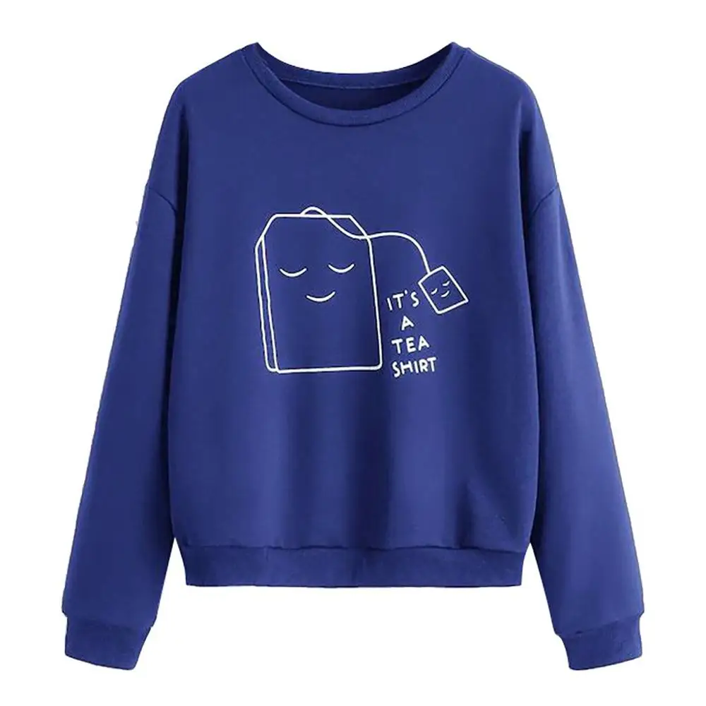 

Womail Fashion O-Neck Autumn Women Warm Hoodies Casual Floral Sunflower Print Cat Casual Top Daily Blouse