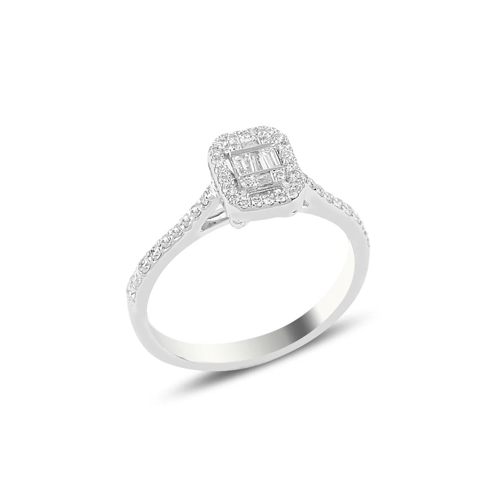 

Бриллиантовое Золотое кольцо 14K