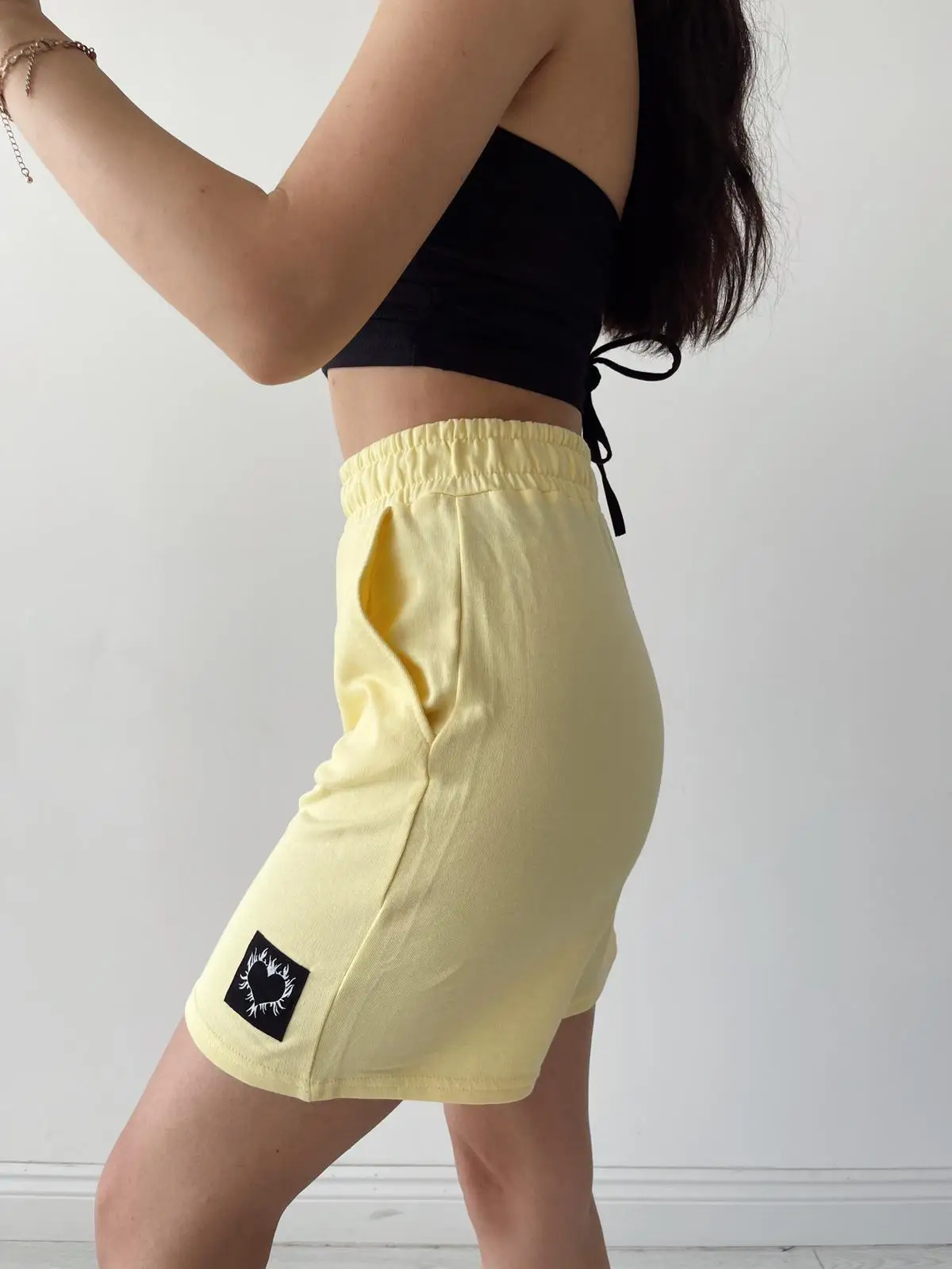 

New Women's Trend Women 2021 Basic Long Waist Elastic Shorts Summer Hot Sale