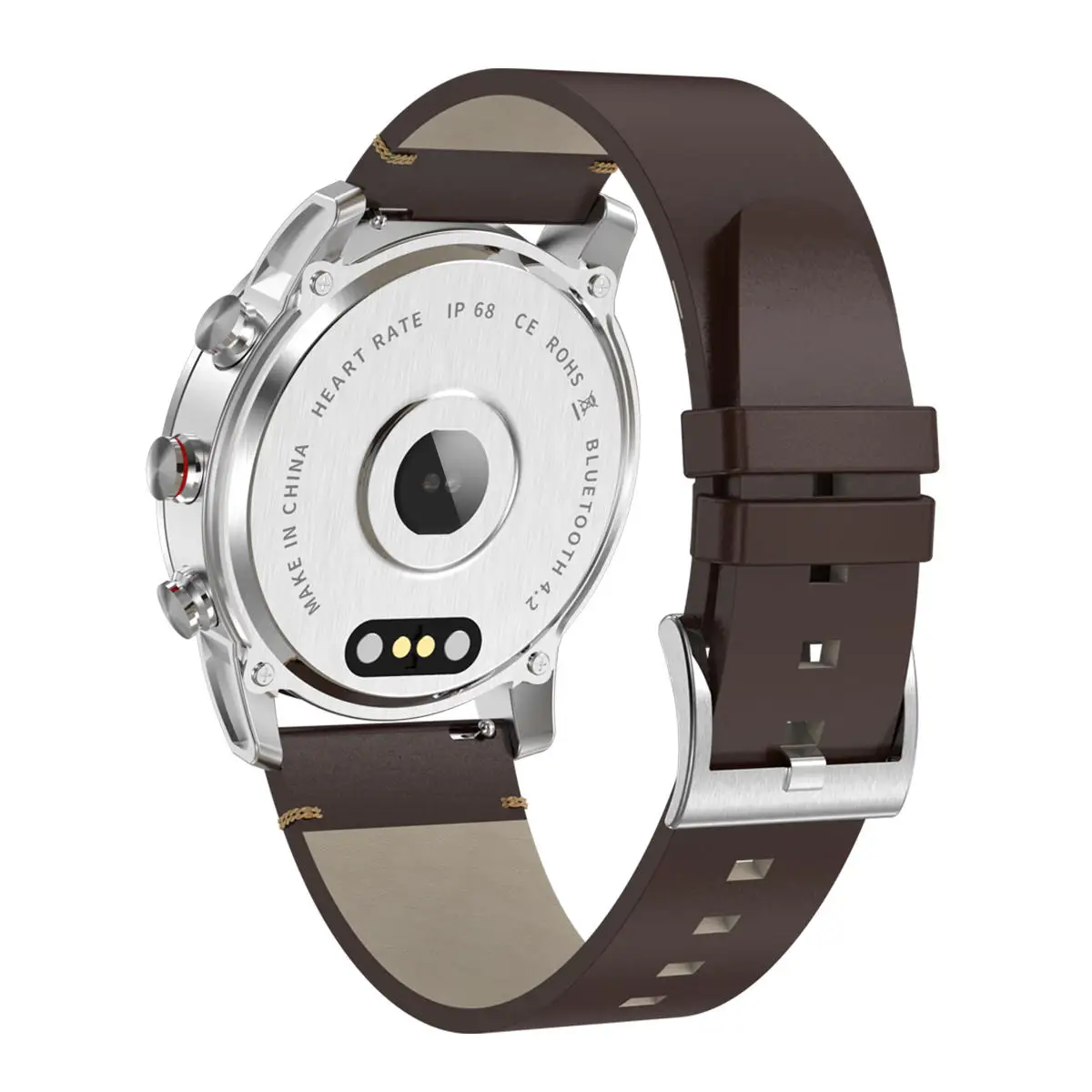 Часы CARCAM SMART WATCH S10 SILVER Коричневая кожа|Смарт-часы| |