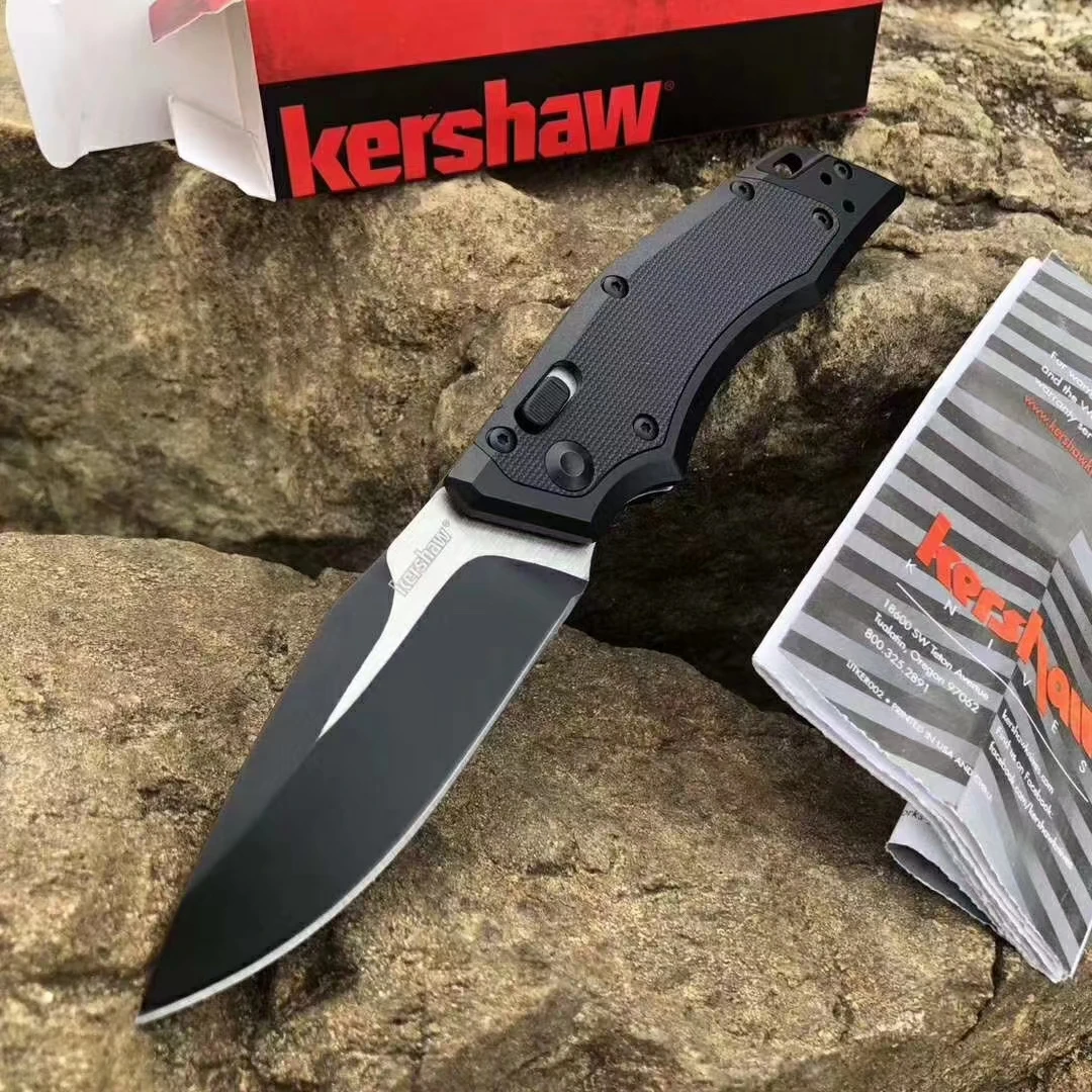 Складной нож kersha карманный клип С флиппером 1905 дюйма Черное и белое лезвие из