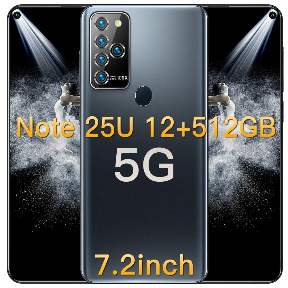 Note25U 7 2 дюймов HD + полный Экран 10 ядерный MTK6889 смартфон Android10.0 12 512 ГБ 5G | Бамперы -1005002084807581