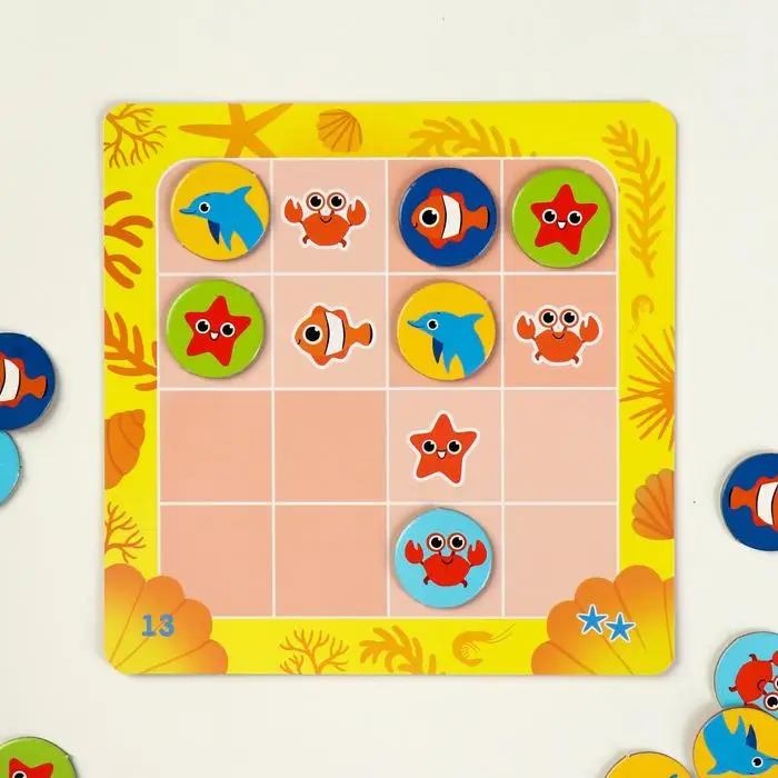 Логическая игра-судоку 'Морские забавы' (комплект из 3 шт) |