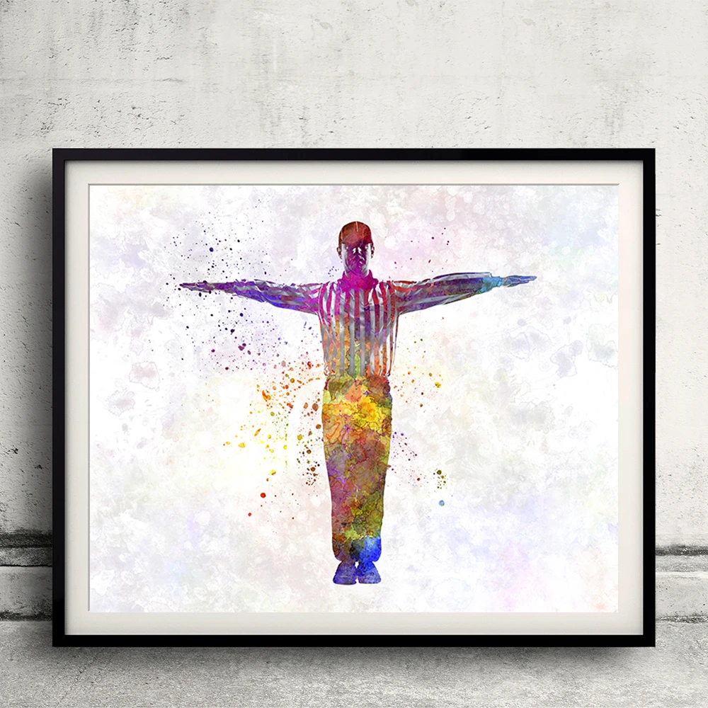 Постер футбольного судьи спортивное украшение для дома спортивный постер ламины