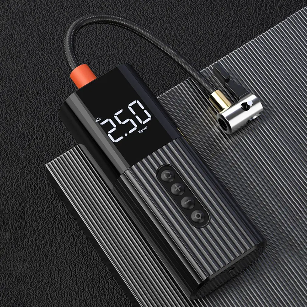 

Electric Digital Tyre Pump With 2000 MAh Battery 100 Psi Bicycle Air Pump Compressor With LCD Screen