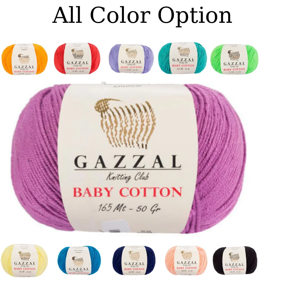 Нить хлопковая для детского вязального крючка 50 г 165 МТ | Дом и сад