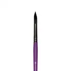 Кисть синтетика круглая, для акварели и акрила, длинная ручка, 10