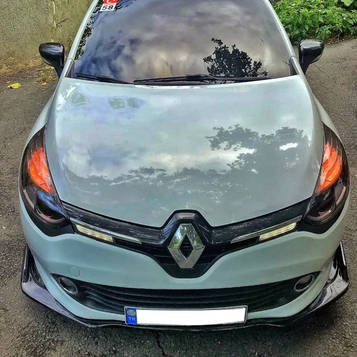 Аксессуары для Renault Clio 4 2012 2013 2014 2015 2016 2017 2018 накладка на передний бампер