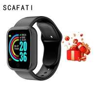 scafati smart watch 2021 y68 d20 fitness bracelet heart rate monitor blood pressure bluetooth watch for android ios