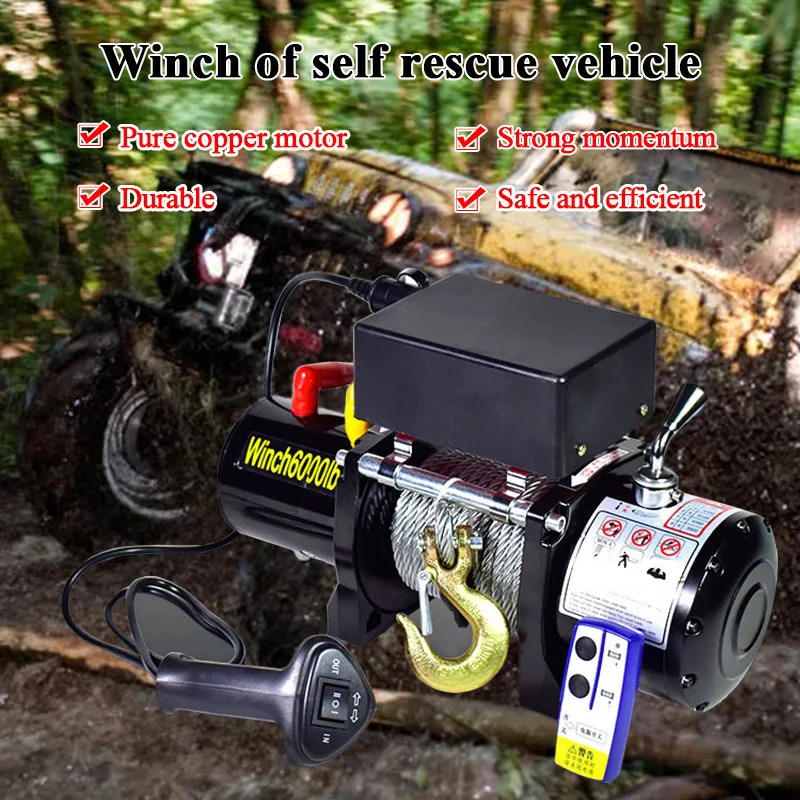

Vehicle-mounted Electric Winch/ Off-road Vehicle Tractor/ 24V Vehicle-mounted Small Lifting Off-road Self-rescue Winch