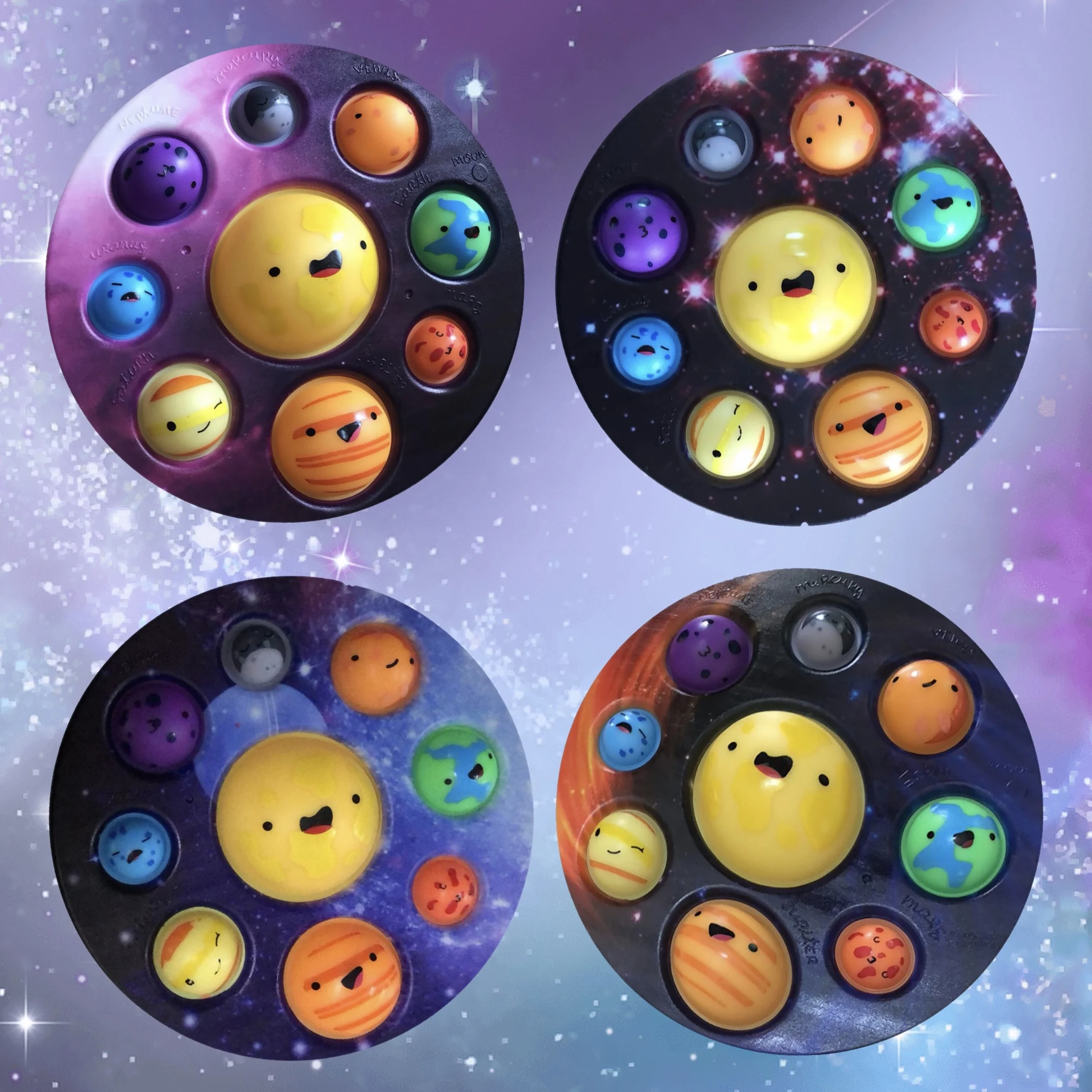 

Bubble Fidget Toys,Eight Major Planets Pattern Sensory Toys,Early Education Sensory Brain Development Simple Dimple,Relief Toys