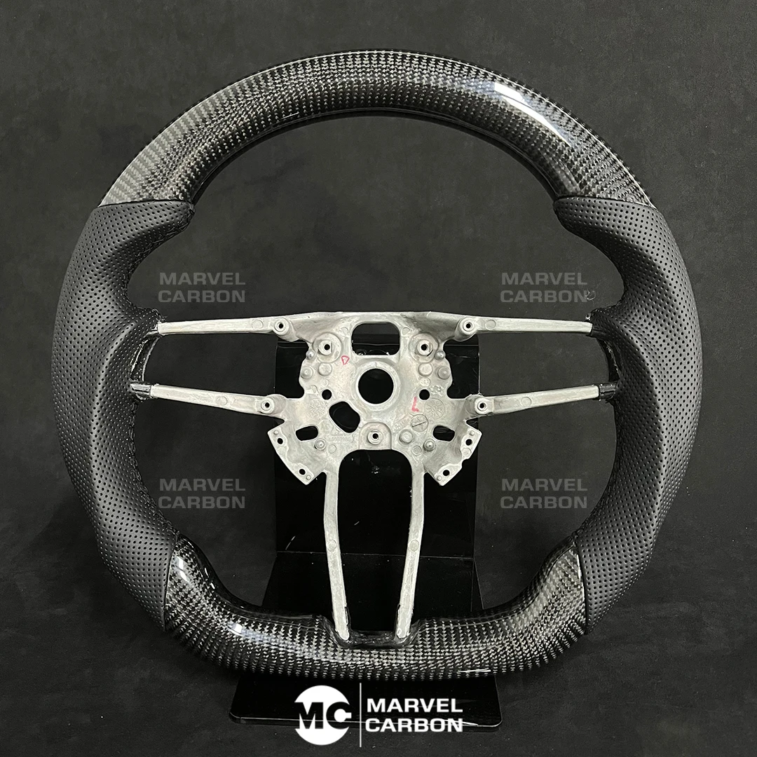 

Carbon Fiber Steering Wheel for Porsche 911 Cayenne Macan Panamera Taycan Boxster Cayman Spyder Tycan Panamera GTS
