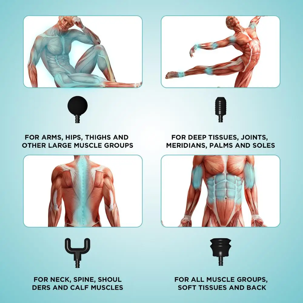 CAHOT портативный массажер для мышц тренажерный зал фитнес расслабления Fascia Gun 3