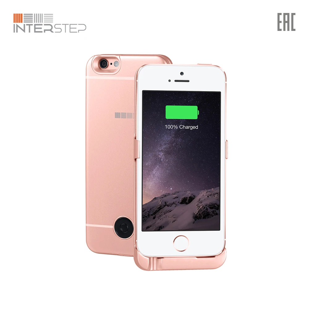 Чехол аккумулятор INTERSTEP для iPhone 5 / SE 6 2200 мАч розовый|Чехлы с аккумулятором| |