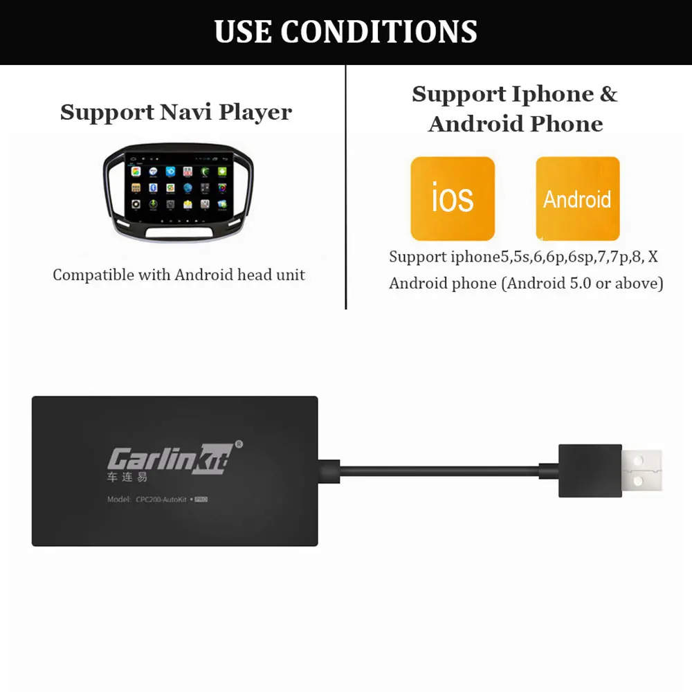 Carlinkit Carplay A3 беспроводной адаптер для Apple Android Автомобильный ключ Iphone USB автомобиля
