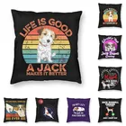 Модный чехол для подушки с изображением собаки Джека Рассела терьера Life Is Good, чехол для диванной подушки, украшение