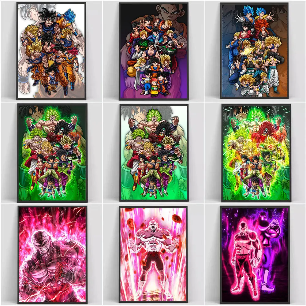 

Super Saiyan Goku Wall Art Dragon Ball Anime Art Canvas Painting Posters and Print Pictures for Living Room Home Decoration Gift