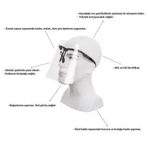 

Glasses Face Protective Glasses Type Shaped Visor Unisex-Replacement Glazed