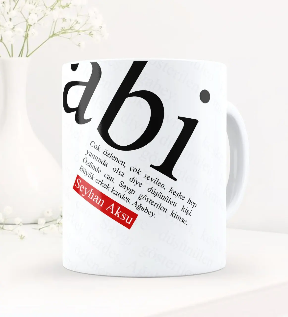 

Personalized Abi Themed White Mug Cup
