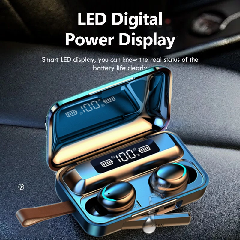 TWS-наушники F9 водонепроницаемые с микрофоном и поддержкой Bluetooth 2022 |