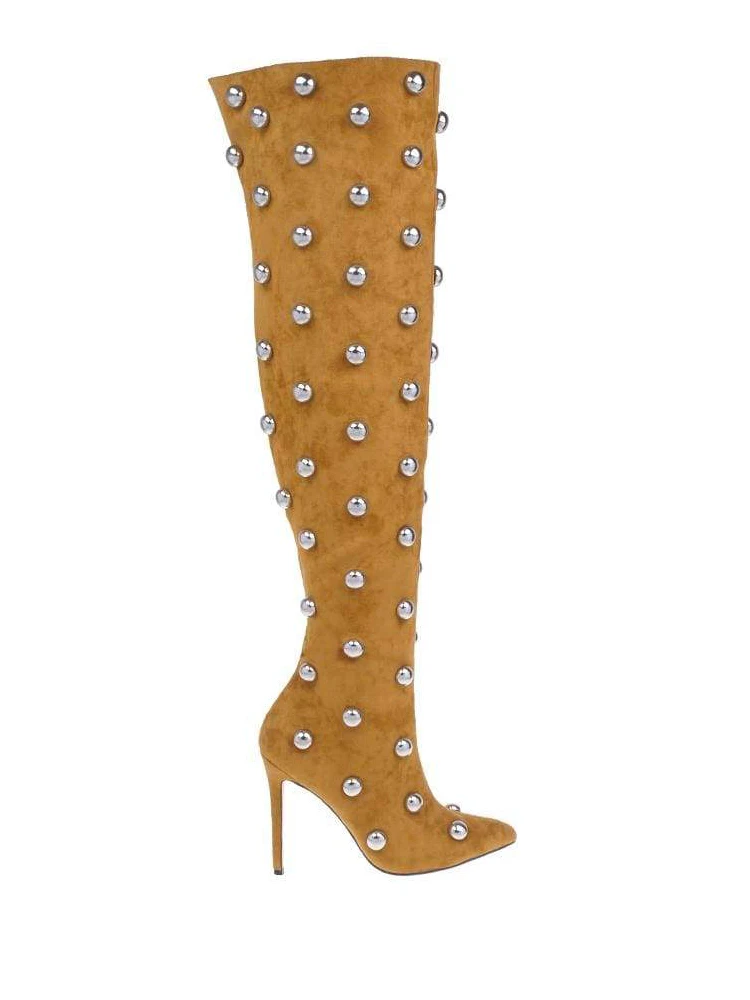 

Women Sexy Over The Knee Boots Thin High Heel Snakeskin Catwalk Boots Fashion Bead Decor Shoes Lady Winter Long Boots 2020