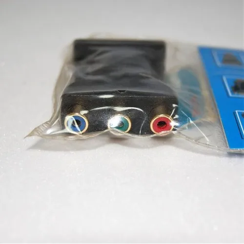 ПЕРЕХОДНИК ШТ.DVI (24 + 5) - ГН.3 RCA (RGB) PLASTIC -GOLD | Строительство и ремонт