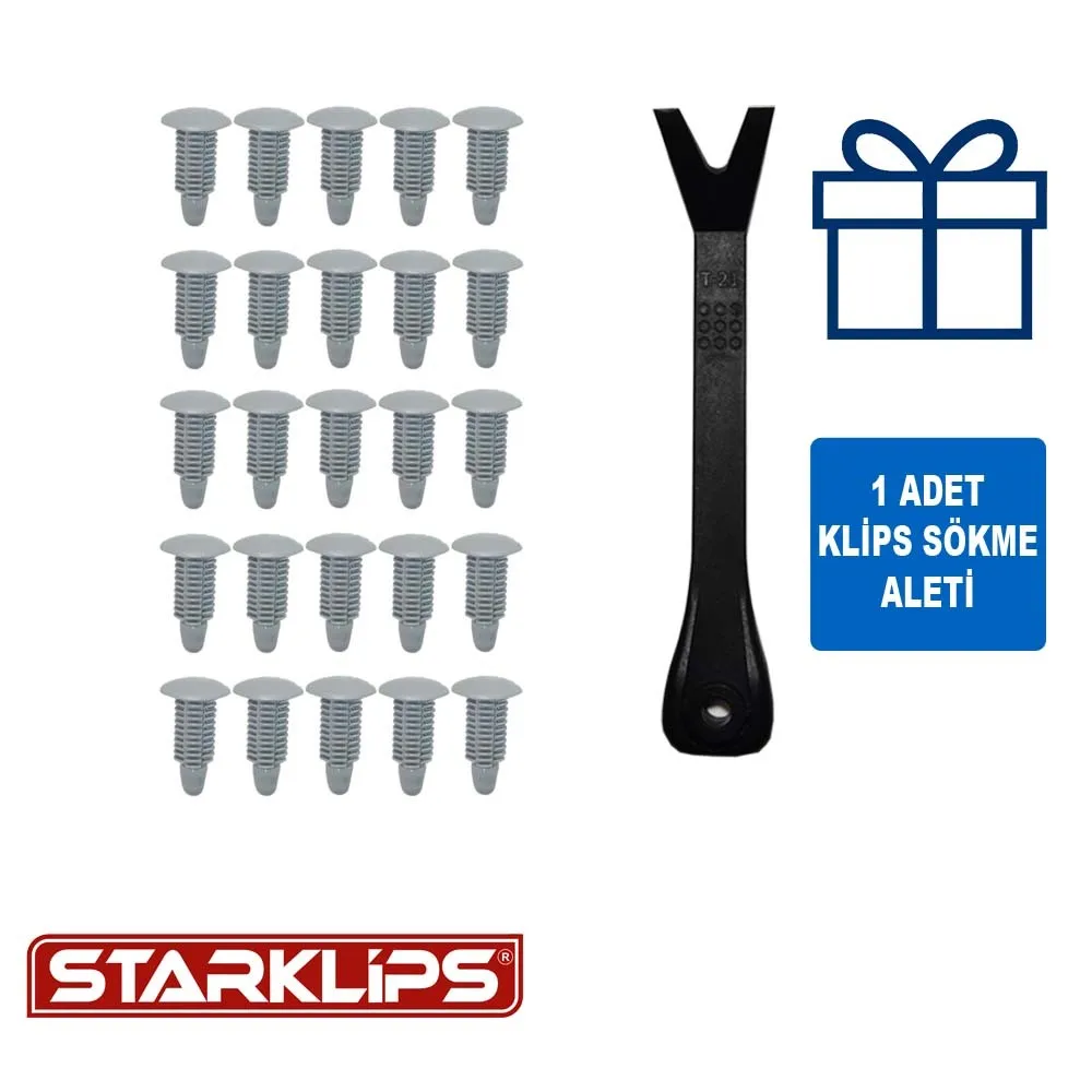 

Универсальный зажим светло-серый 8 5 X22X14 2 S-1604 25 шт. автомобильный крепежный штифт для отделки заклепки