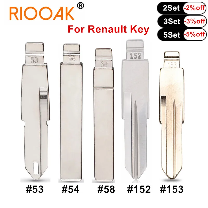 

VAC102 Blade #53 #54 #58 #152 #153 Remote Key Blade KD VVDI Uncut Flip Blank For Renault Megan Dacia Clio Duster