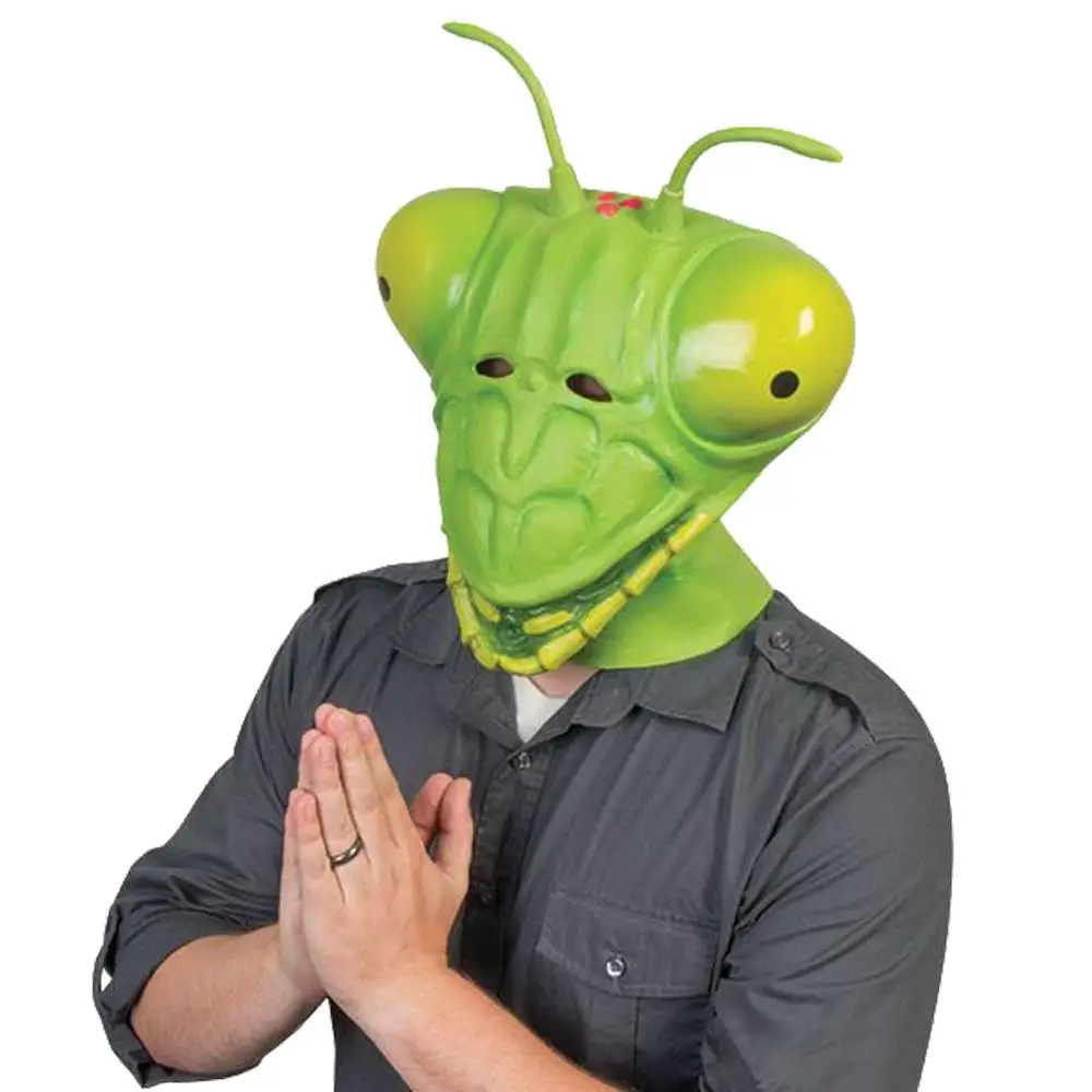 

Fast delivery 2020 Animal Latex Masks Mantis Full Face Mask Adult Cosplay Prop Halloween Carnival Cosplay accessories party gift