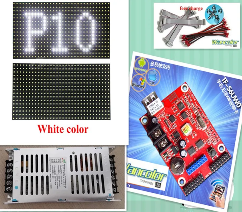 Бесплатная доставка DIY LED moving sign 20 шт. Новый P10 SMD наружный Белый светодиодный