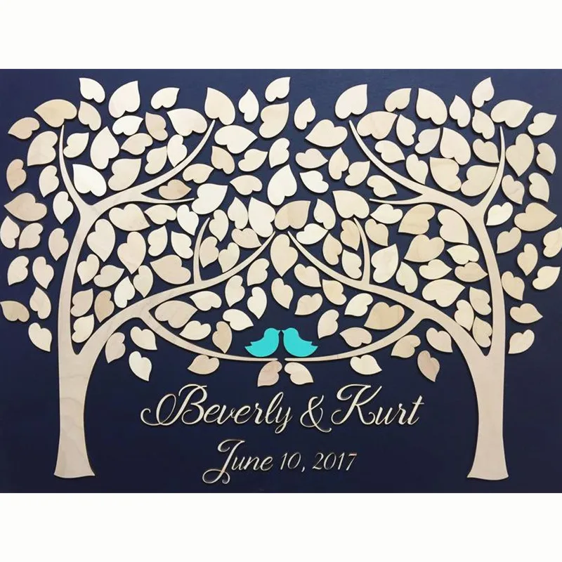 Индивидуальная 3D Свадебная Гостевая книга альтернатива дереву сердца Свадебный