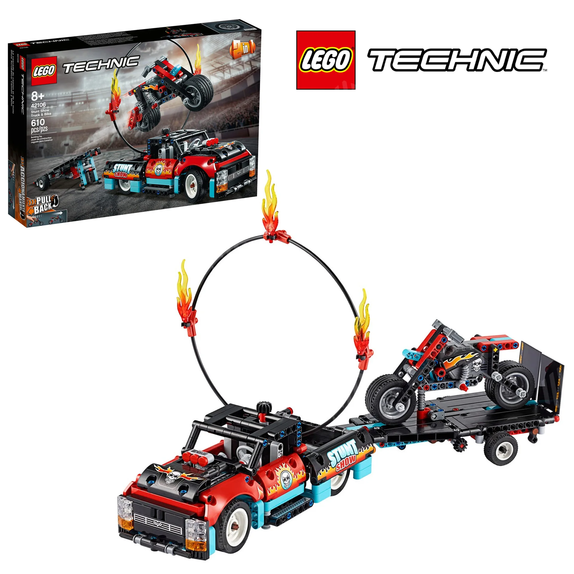 Конструктор Lego Technic грузовик для трюков модель велосипеда строительные блоки