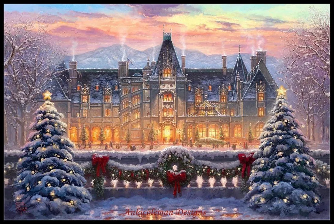 

Наборы для вышивки крестиком Christmas at Biltmore-рукоделие «сделай сам» для вышивки крестиком 14 карат цветные наборы для вышивки крестиком